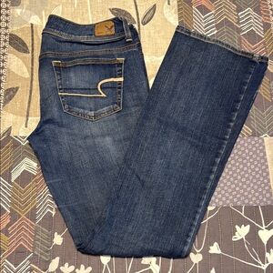 LONGS American Eagle Outfitters Boot Cut Jeans with Vintage Fading